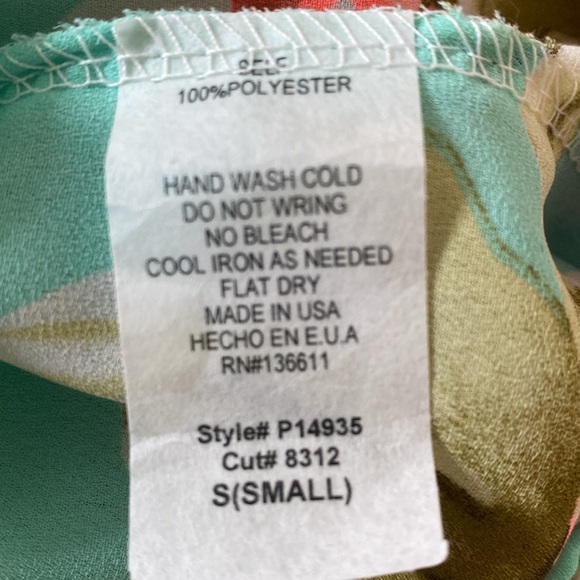 P.S. Kate colorful racerback tank top with zipper back. - Picture 6 of 6